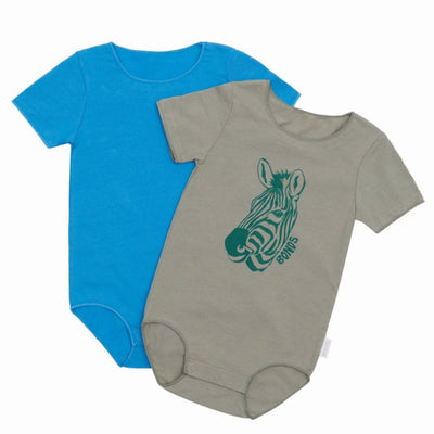 Bambinista-BONDS-Onesies-BONDS Wonderbodies Bodysuit 2 Pack Khaki & Blue