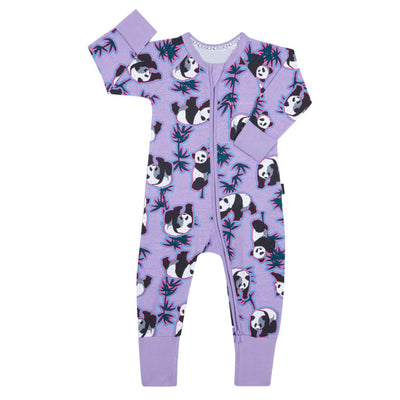 Bambinista-BONDS-Rompers-BONDS ZIip Wondersuit Panda Sticker Cotton Lilac