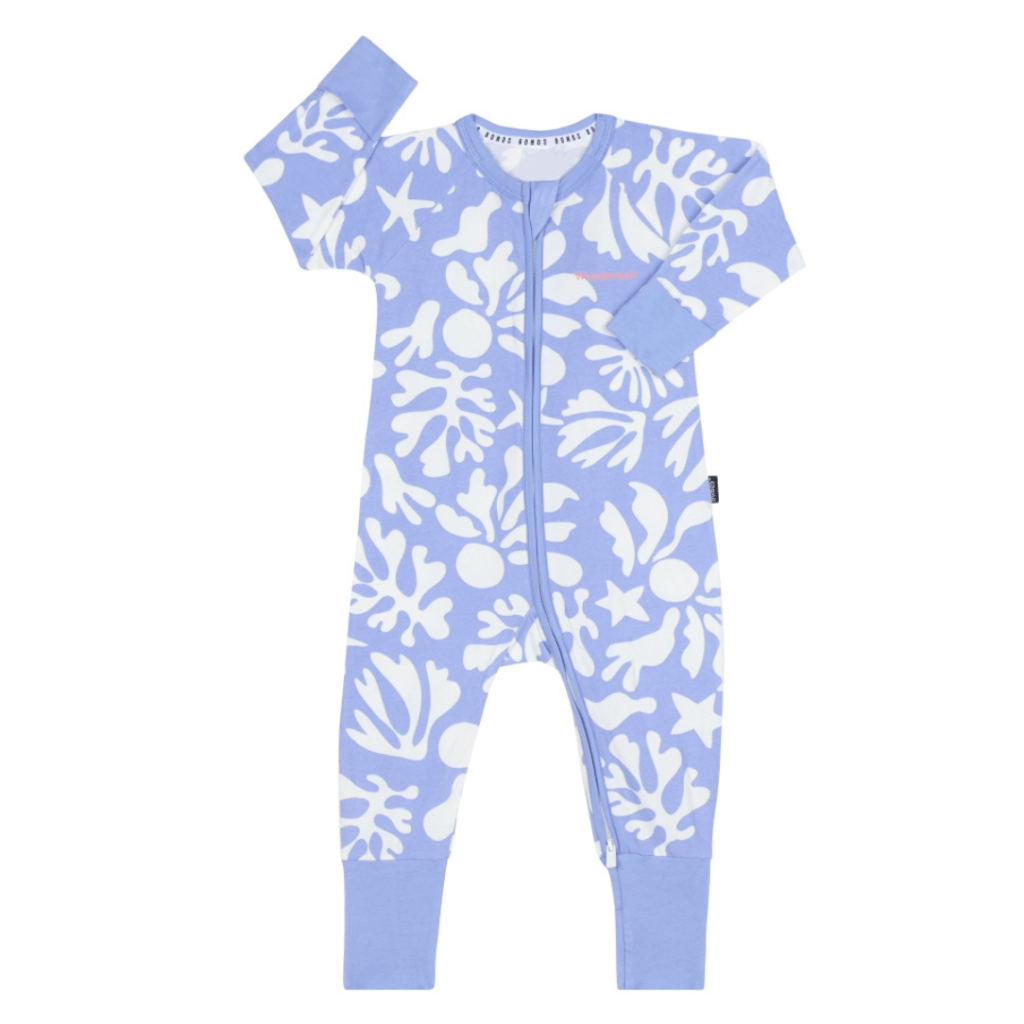 Bambinista-BONDS-Rompers-BONDS Zip Wondersuit Baby Romper - Floral Coral Drift
