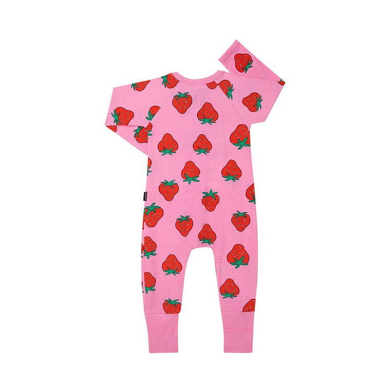 Bambinista-BONDS-Rompers-BONDS Zip Wondersuit Baby Romper - Strawberry Sugar Pink