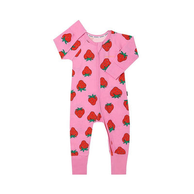 Bambinista-BONDS-Rompers-BONDS Zip Wondersuit Baby Romper - Strawberry Sugar Pink