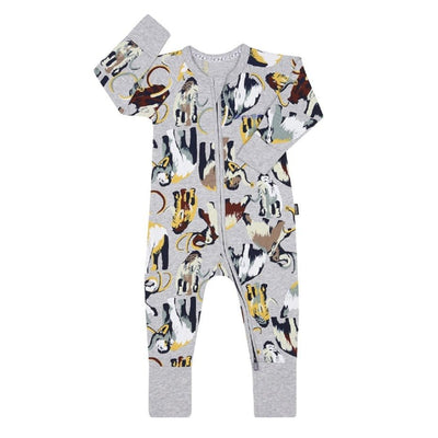 Bambinista-BONDS-Bottoms-BONDS Zip Wondersuit Baby Romper - The Woolly Mammoth New Grey Marle