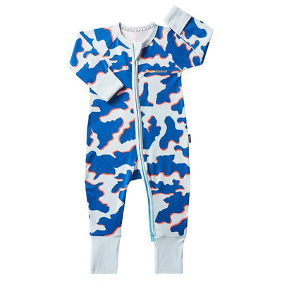 Bambinista-BONDS-Rompers-BONDS Zip Wondersuit Baby Romper Universal Camo Little Blue