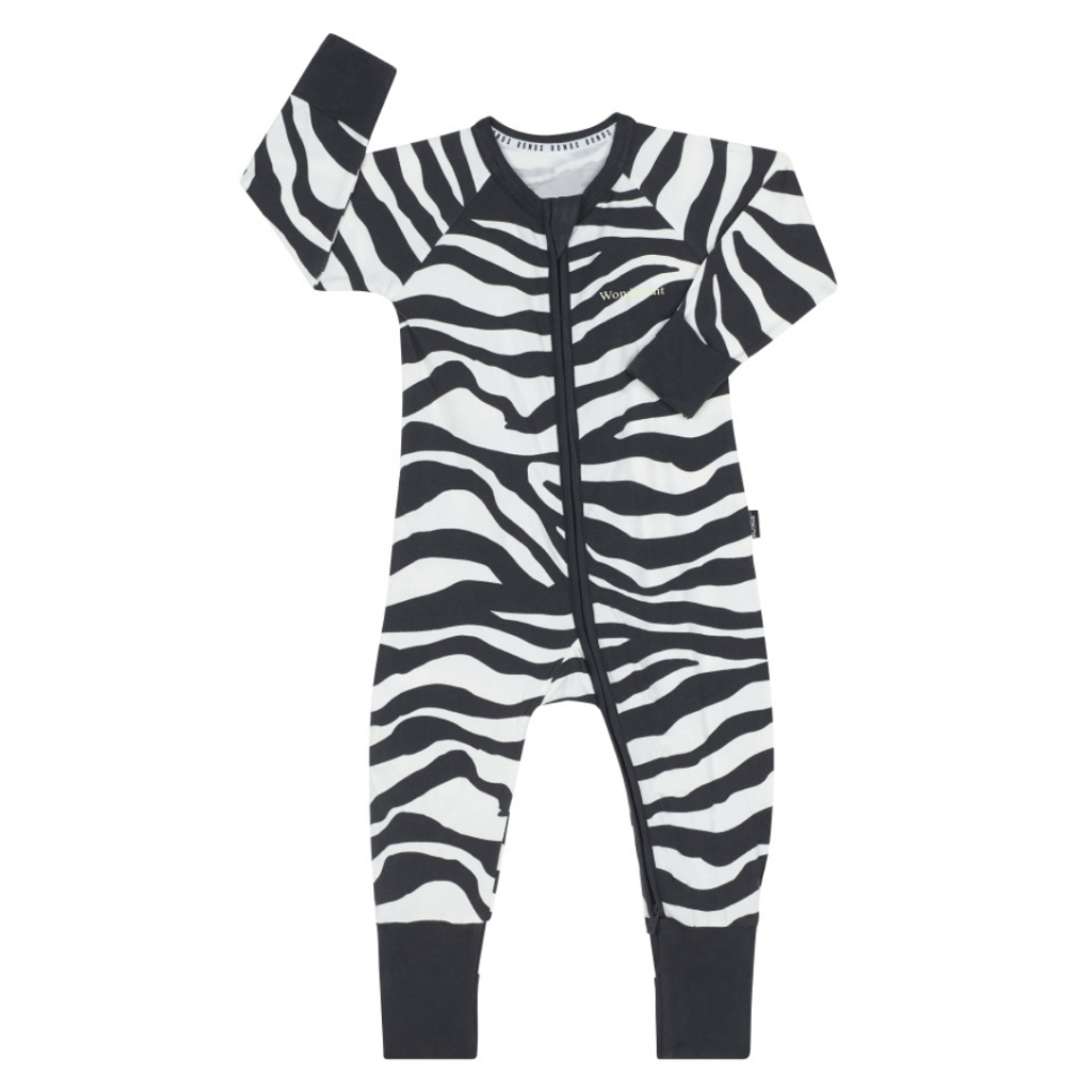 Bambinista-BONDS-Rompers-BONDS Zip Wondersuit Baby Romper - Zig Zag Zebra