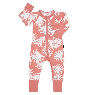 Bambinista-BONDS-Bottoms-BONDS Zip Wondersuit Baby Rompers - Inferno Inverted Salmon Dance