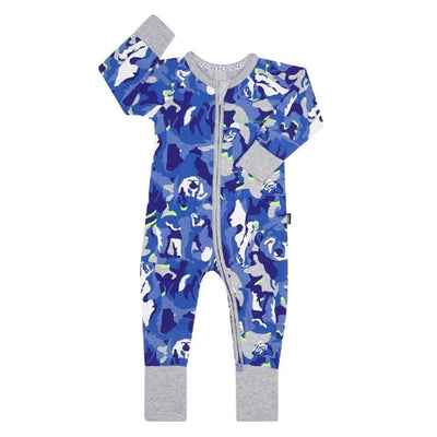 Bambinista-BONDS-Bottoms-BONDS Zip Wondersuit Baby Rompers - Polar Bear Camo New Grey Marle