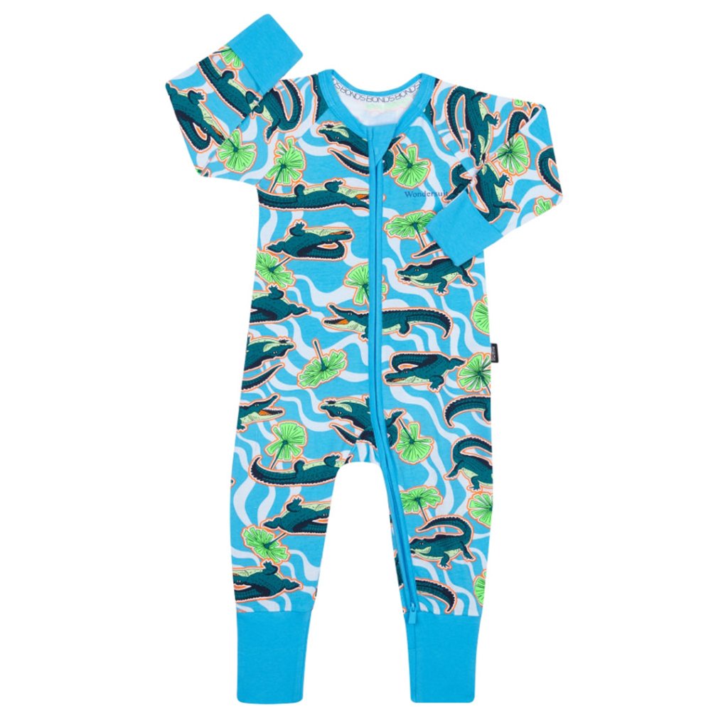 Bambinista-BONDS-Rompers-BONDS Zip Wondersuit Croc Attack