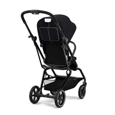 Bambinista-CYBEX-Travel-CYBAX Eezy S Twist+2 Compact Travel Pushchair - Black Leather Moon Black (2022 New Generation)