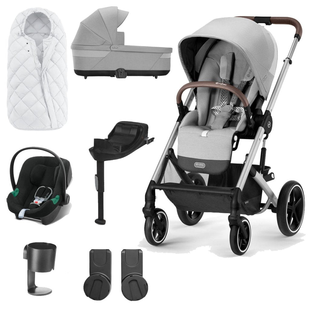 Bambinista-CYBEX-Travel-CYBEX BALIOS S Travel System (7 Piece) Comfort Bundle with ATON B2 I-SIZE - Lava Grey (2023 New Generation)