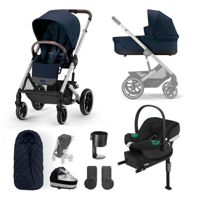 Bambinista-CYBEX-Travel-CYBEX BALIOS S Travel System (7 Piece) Comfort Bundle with ATON B2 I-SIZE - Ocean Blue (2023 New Generation)