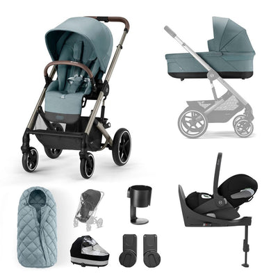 Bambinista-CYBEX-Travel-CYBEX BALIOS S Travel System (7 Piece) Luxury Bundle with CLOUD T I-SIZE -Sky Blue (2023 New Generation)