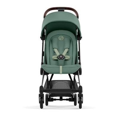 Bambinista-CYBEX-Travel-CYBEX COYA Ultra-compact Pushchair with Chrome Dark Brown Frame - Leaf Green