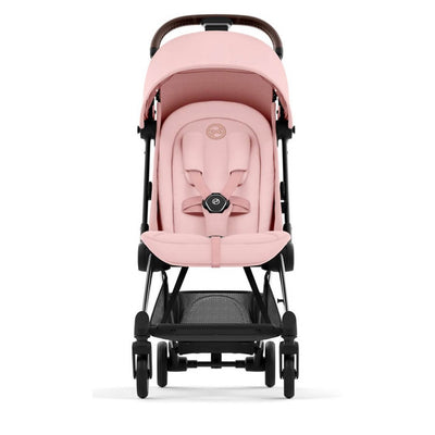 Bambinista-CYBEX-Travel-CYBEX COYA Ultra-compact Pushchair with Chrome Dark Brown Frame - Peach Pink