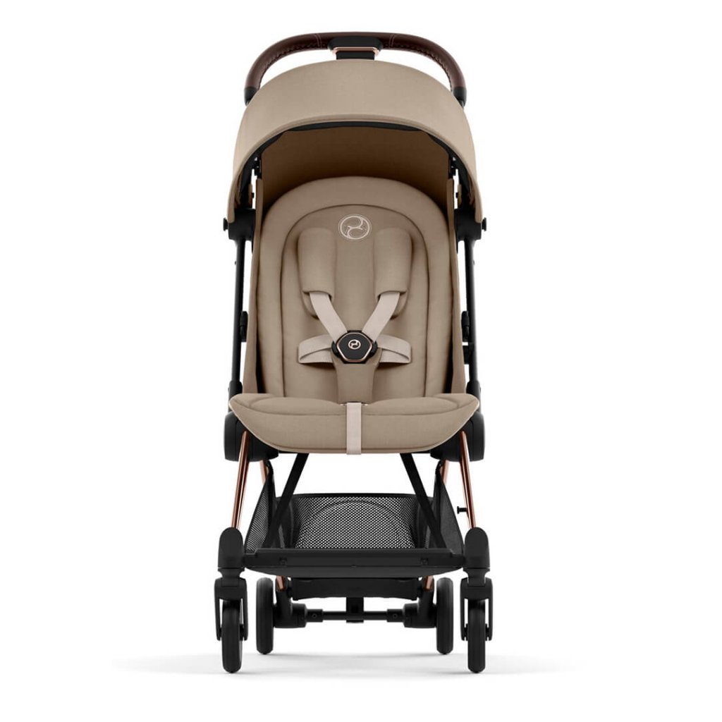 Bambinista-CYBEX-Travel-CYBEX COYA Ultra-compact Pushchair with Rosegold Frame - Cozy Beige