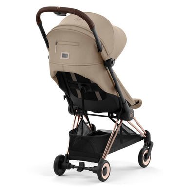 Bambinista-CYBEX-Travel-CYBEX COYA Ultra-compact Pushchair with Rosegold Frame - Cozy Beige
