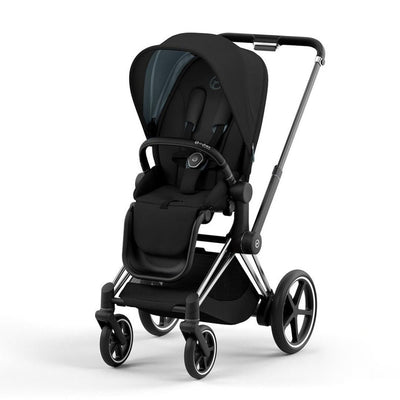 Bambinista-CYBEX-Travel-CYBEX e-Priam Conscious Collection Pushchair - Onyx Black (New Generation 2023)