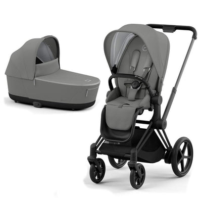 Bambinista-CYBEX-Travel-CYBEX e-Priam Conscious Collection Pushchair - Pearl Grey (New Generation 2023)