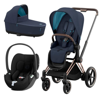 Bambinista-CYBEX-Travel-CYBEX e-Priam Conscious Collection Travel System with Cloud T and Base - Dark Navy (New Generation 2023)