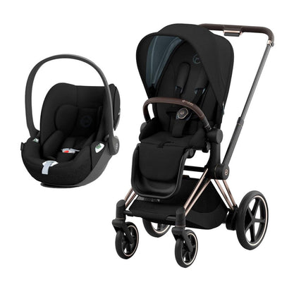 Bambinista-CYBEX-Travel-CYBEX e-Priam Conscious Collection Travel System with Cloud T and Base - Onyx Black (New Generation 2023)