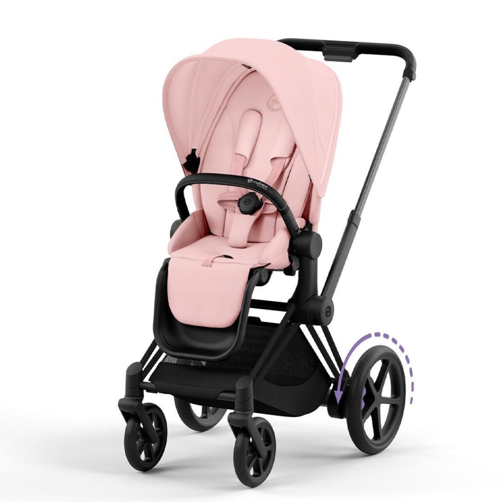 Bambinista-CYBEX-Travel-CYBEX e-Priam Pushchair 2023 - Peach Pink