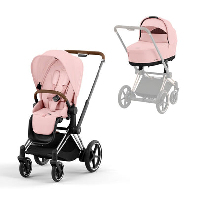 Bambinista-CYBEX-Travel-CYBEX e-Priam Pushchair 2023 - Peach Pink