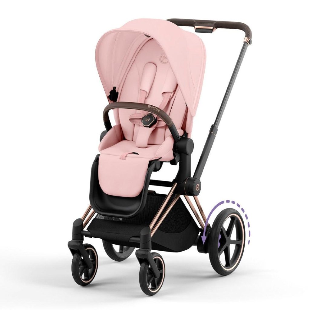 Bambinista-CYBEX-Travel-CYBEX e-Priam Pushchair 2023 - Peach Pink