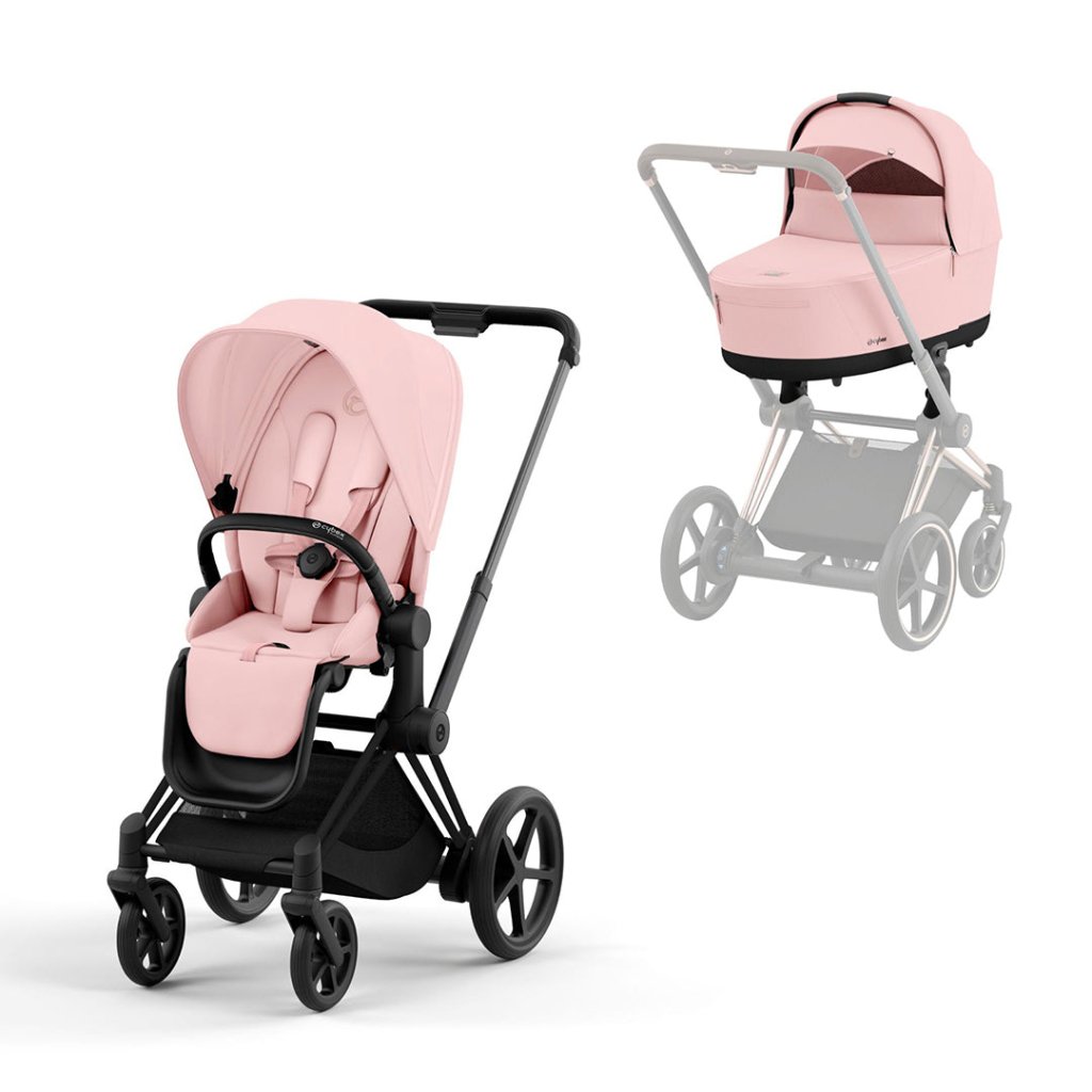 Bambinista-CYBEX-Travel-CYBEX e-Priam Pushchair 2023 - Peach Pink