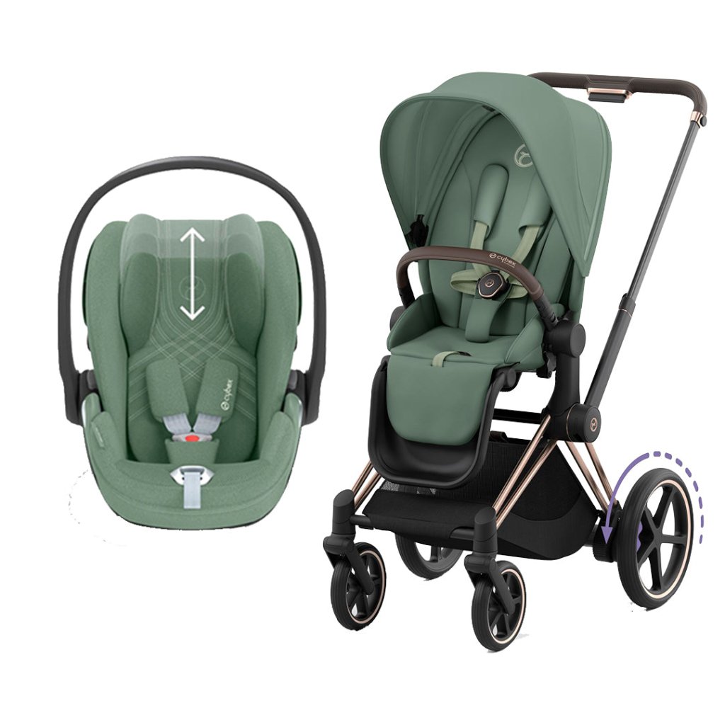 Bambinista-CYBEX-Travel-CYBEX e-Priam Travel System 2023 - Leaf Green