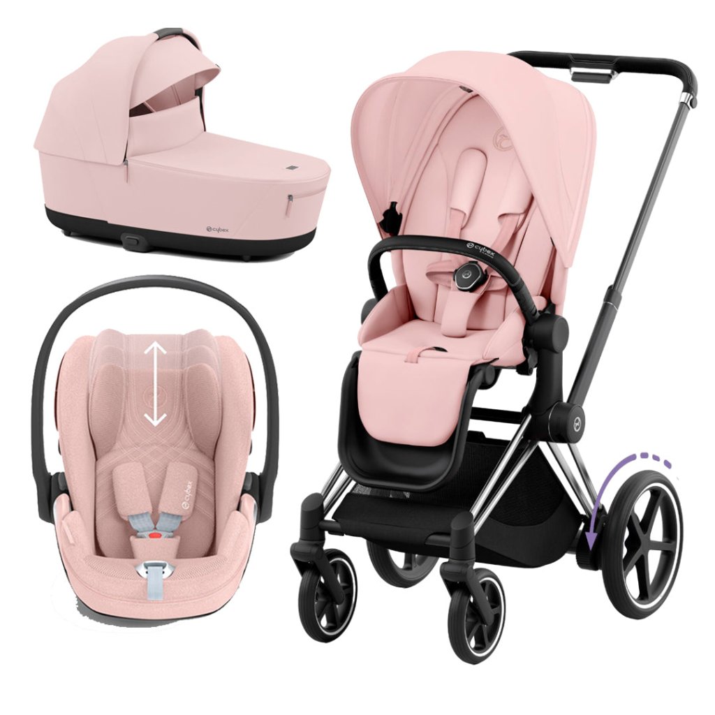 Bambinista-CYBEX-Travel-CYBEX e-Priam Travel System 2023 - Peach Pink