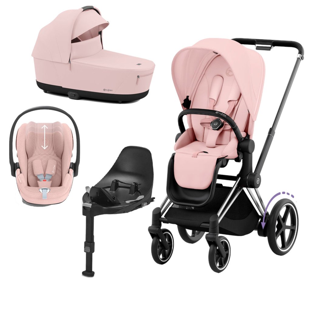 Bambinista-CYBEX-Travel-CYBEX e-Priam Travel System 2023 - Peach Pink