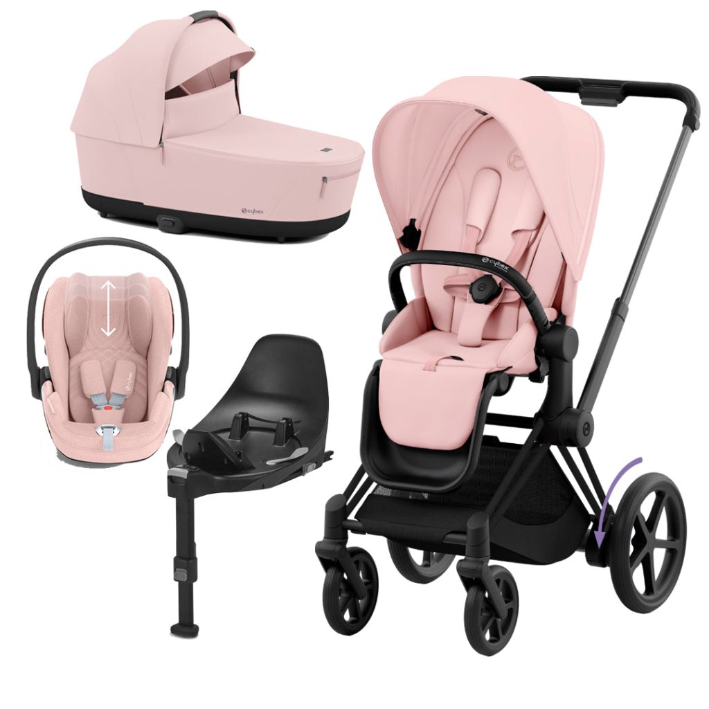 Bambinista-CYBEX-Travel-CYBEX e-Priam Travel System 2023 - Peach Pink