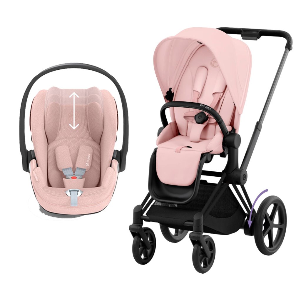 Bambinista-CYBEX-Travel-CYBEX e-Priam Travel System 2023 - Peach Pink