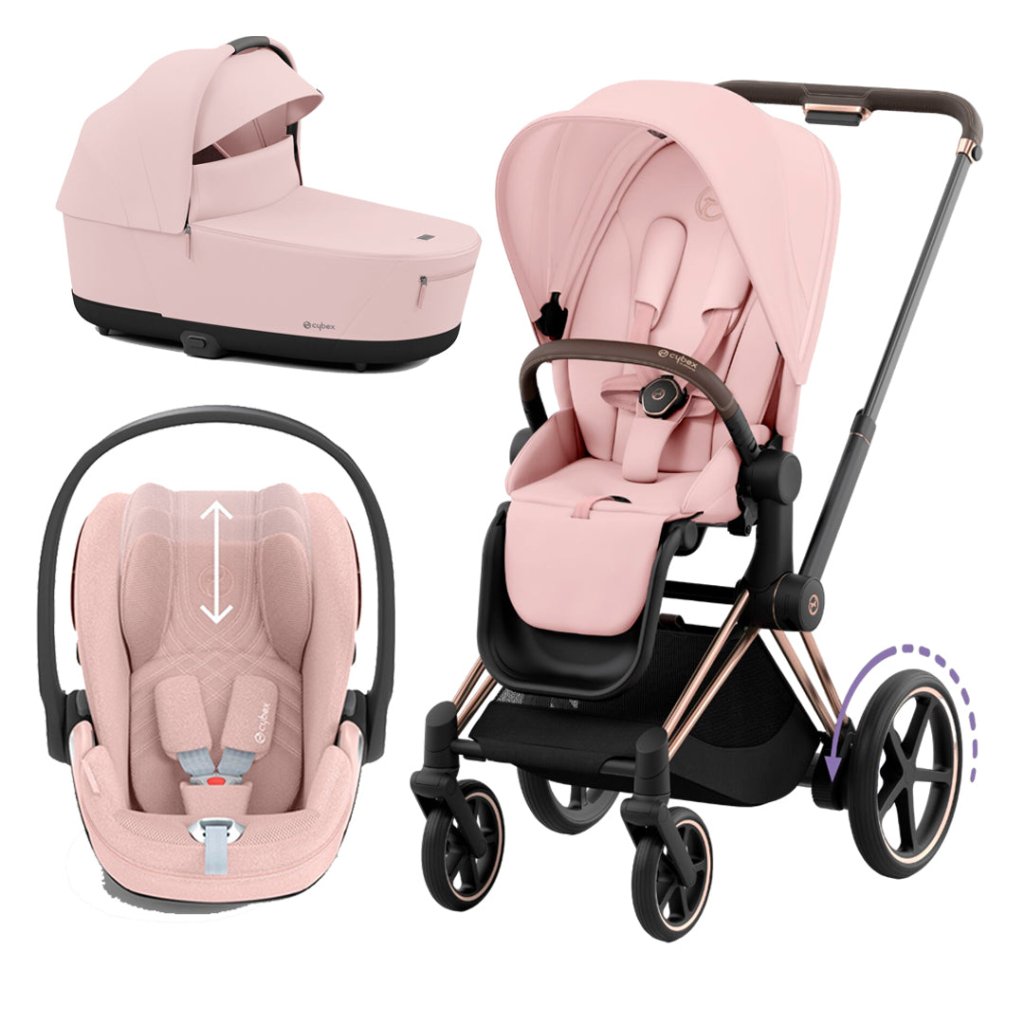 Bambinista-CYBEX-Travel-CYBEX e-Priam Travel System 2023 - Peach Pink