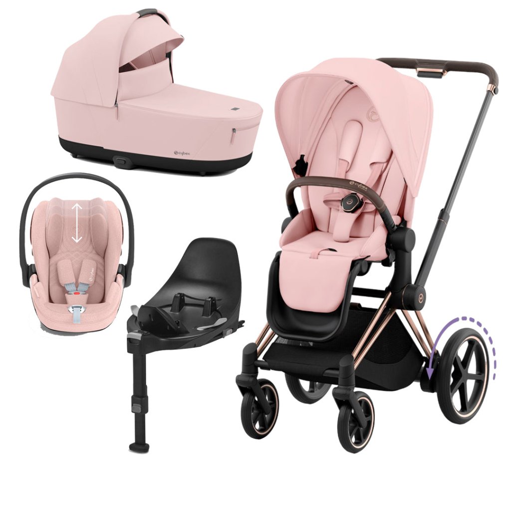 CYBEX e-Priam Travel System - Peach Pink – Bambinista
