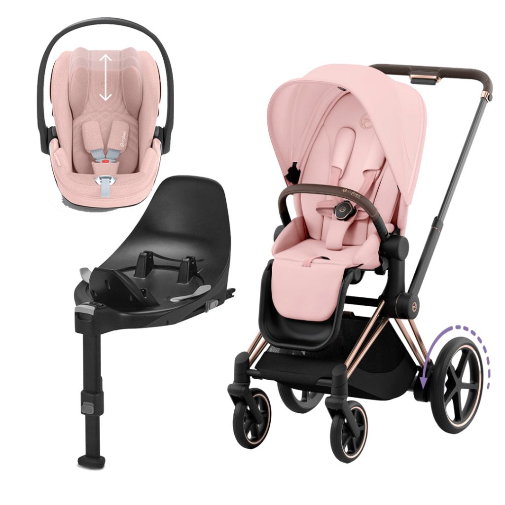 Bambinista-CYBEX-Travel-CYBEX e-Priam Travel System 2023 - Peach Pink