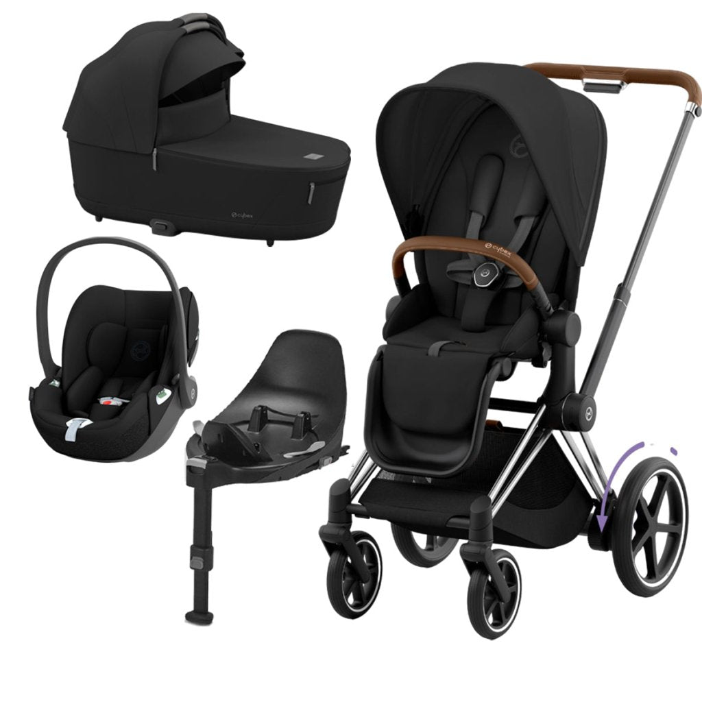 Bambinista-CYBEX-Travel-CYBEX e-Priam Travel System 2023 - Sepia Black