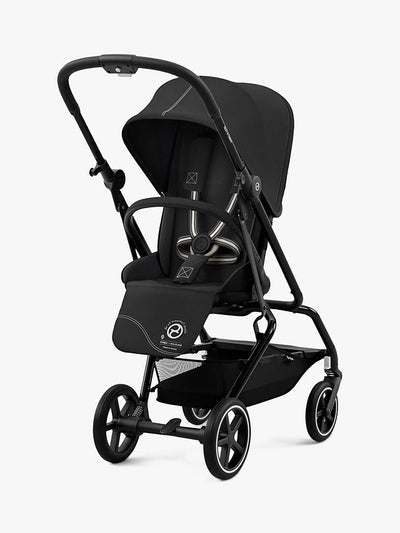 Bambinista-CYBEX-Travel-CYBEX Eezy S Twist+2 Compact Travel Pushchair - Moon Black (2022 Generation)
