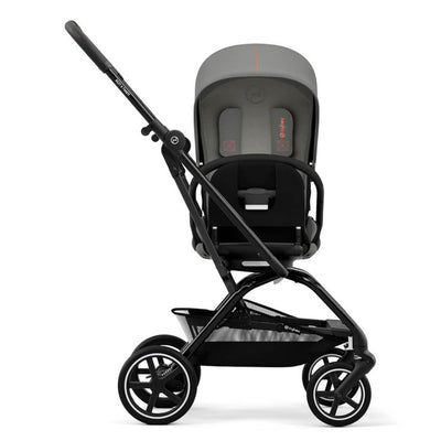 Bambinista-CYBEX-Travel-CYBEX Eezy S Twist+2 Travel System Black Frame Comfort Bundle with Aton B2 I-SIZE and Gold Footmuff - Lava Grey
