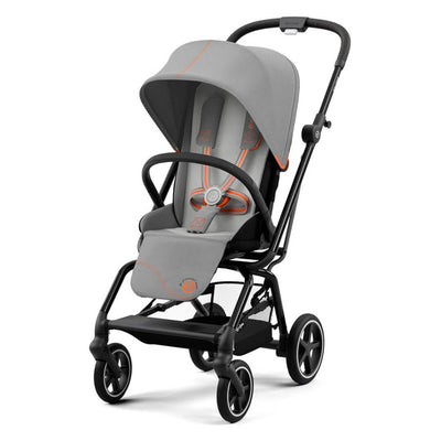 Bambinista-CYBEX-Travel-CYBEX Eezy S Twist+2 Travel System Black Frame Luxury Bundle CLOUD T I-SIZE and Base with Gold Footmuff - Lava Grey