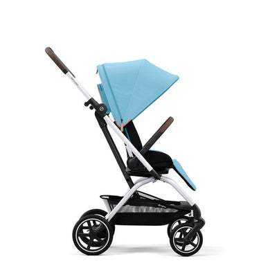 Bambinista-CYBEX-Travel-CYBEX Eezy S Twist+2 Travel System Silver Frame Comfort Bundle with Aton B2 I-SIZE and Snogga Footmuff - Beach Blue