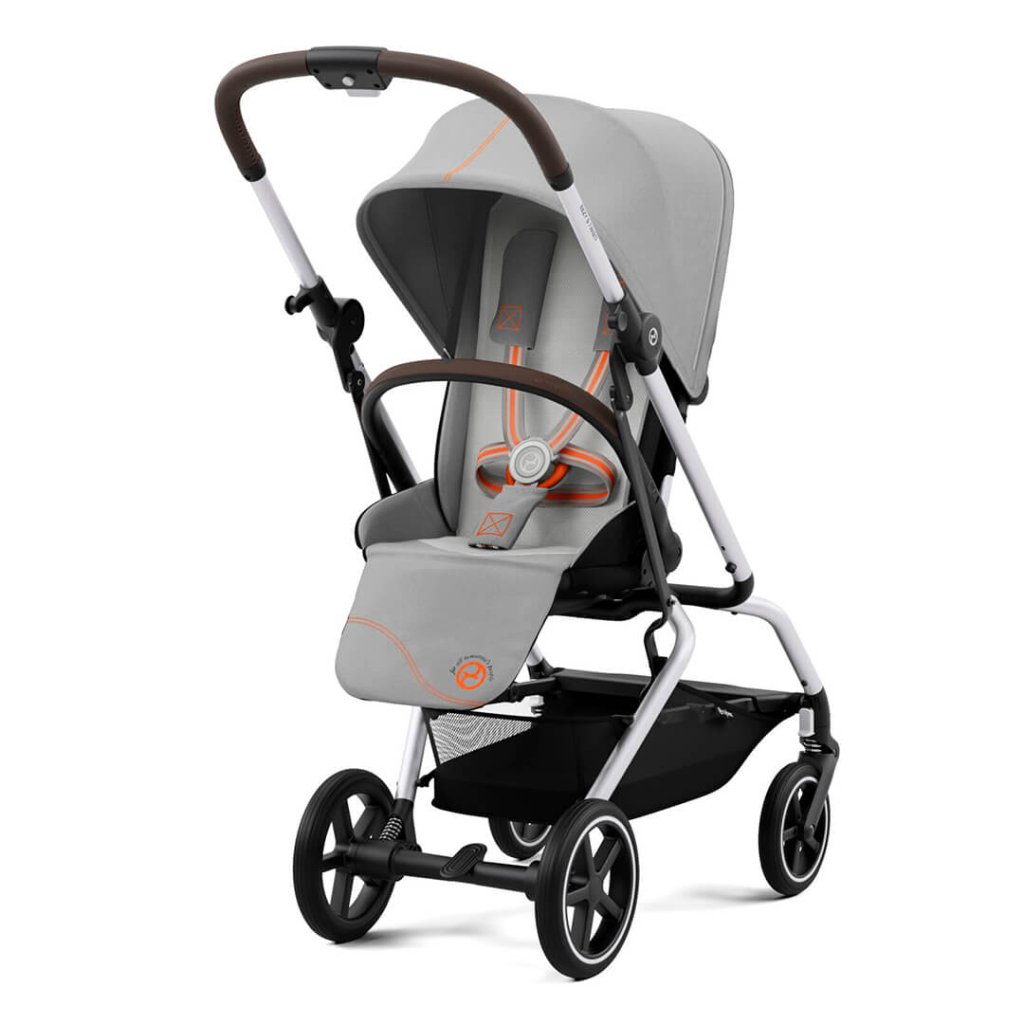 Bambinista-CYBEX-Travel-CYBEX Eezy S Twist+2 Travel System Silver Frame Luxury Bundle CLOUD T I-SIZE and Base with Snogga Footmuff - Lava Grey