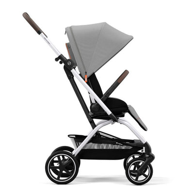 Bambinista-CYBEX-Travel-CYBEX Eezy S Twist+2 Travel System Silver Frame Luxury Bundle CLOUD T I-SIZE and Base with Snogga Footmuff - Lava Grey
