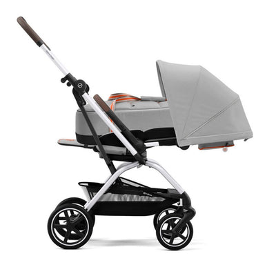 Bambinista-CYBEX-Travel-CYBEX Eezy S Twist+2 Travel System Silver Frame Luxury Bundle CLOUD T I-SIZE and Base with Snogga Footmuff - Lava Grey