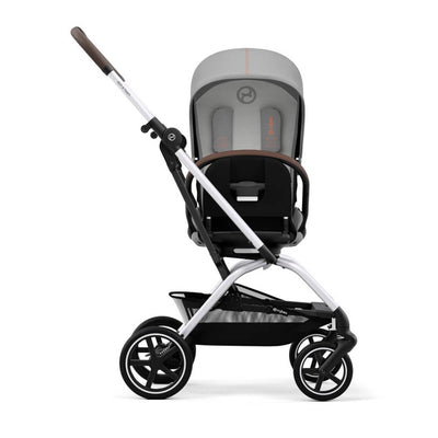Bambinista-CYBEX-Travel-CYBEX Eezy S Twist+2 Travel System Silver Frame Luxury Bundle CLOUD T I-SIZE and Base with Snogga Footmuff - Lava Grey