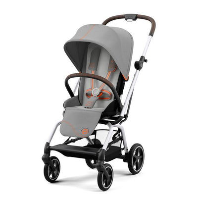 Bambinista-CYBEX-Travel-CYBEX Eezy S Twist+2 Travel System Silver Frame Luxury Bundle CLOUD T I-SIZE and Base with Snogga Footmuff - Lava Grey