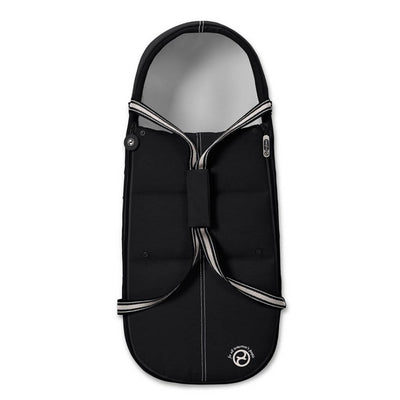 Bambinista-CYBEX-Travel-CYBEX Eezy S Twist+2 Travel System Silver Frame Luxury Bundle CLOUD T I-SIZE and Base with Snogga Footmuff - Moon Black
