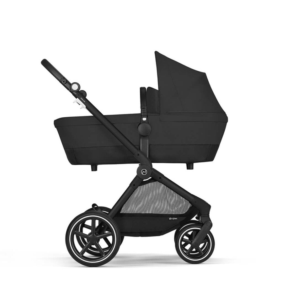 Bambinista-CYBEX-Travel-CYBEX EOS Comfort Bundle Travel System with Aton B2 I-SIZE and Gold Footmuff - Moon Black