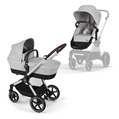 Bambinista-CYBEX-Travel-CYBEX EOS Comfort Bundle Travel System with Aton B2 I-SIZE and Snogga Footmuff - Lava Grey