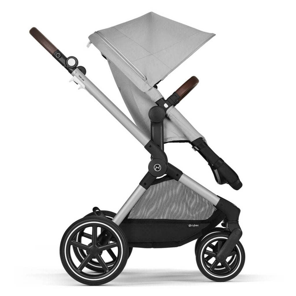 Bambinista-CYBEX-Travel-CYBEX EOS LUX Stroller With Silver Frame - Lava Grey