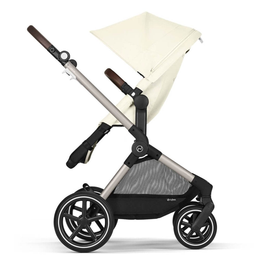 Bambinista-CYBEX-Travel-CYBEX EOS LUX Stroller With Taupe Frame - Seashell Beige